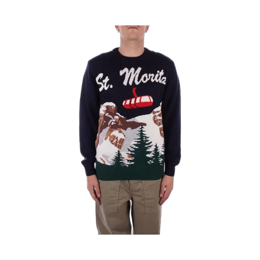 Mc2 Saint Barth Heron Pattern Jacquard Jumper