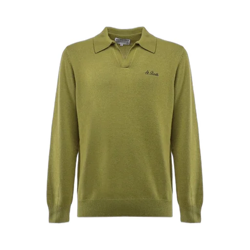 Mc2 Saint Barth Convent Long-Sleeved Knitted Polo Shirt