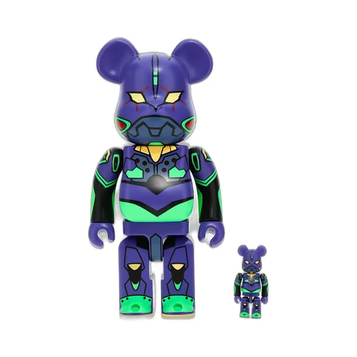 Medicom Toy X Evangelion Eva 01 100% + 400% Be@Rbrick Set