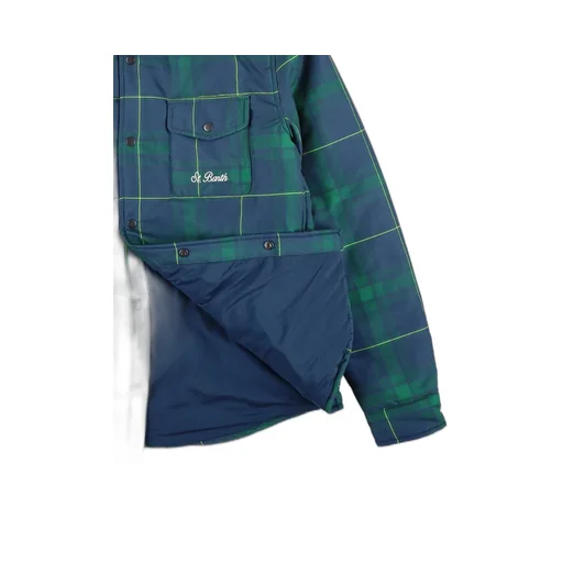 Mc2 Saint Barth Logo Embroidered Checked Shirt