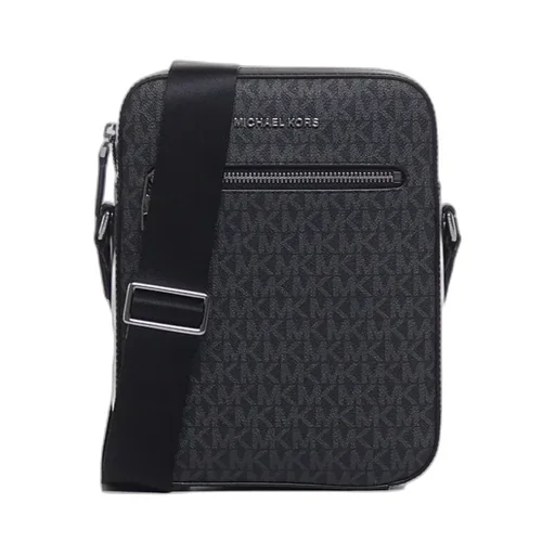 Michael Kors Varick Logo Detailed Zipped Messenger Bag