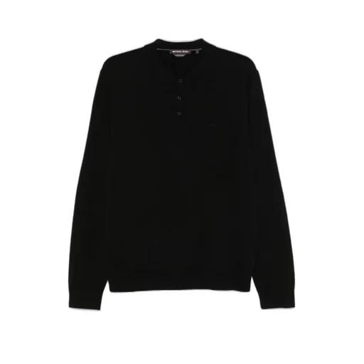 Michael Kors Button Detailed Straight Hem Polo Shirt