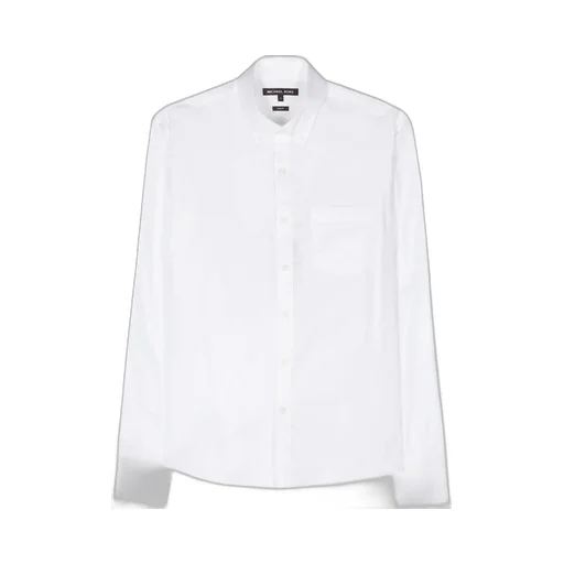 Michael Kors Button-Up Curved Hem Shirt