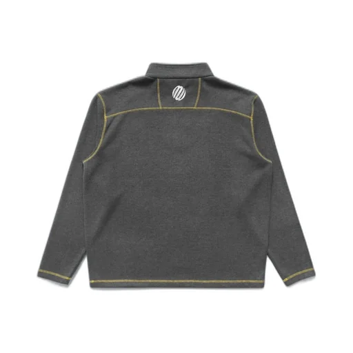 Metalwood Studio Topstitched Zip-Up Sweater