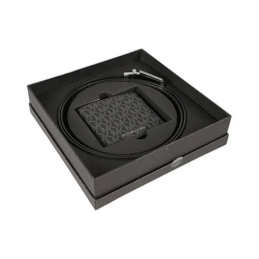 Michael Kors Signature Logo Wallet And Belt Gift Set