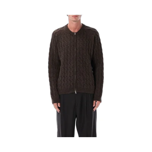 Mfpen Editor Cable Knit Zip Sweater