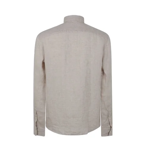 Michael Kors Slub-Texture Curved Hem Shirt