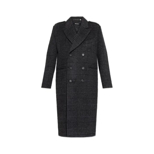 Misbhv Double-Breasted Checked Coat