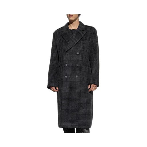 Misbhv Double-Breasted Checked Coat