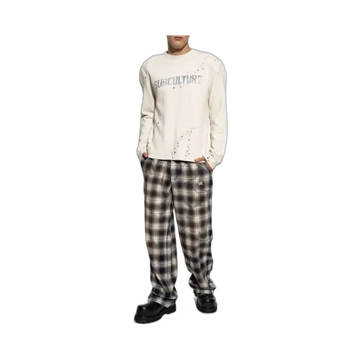 Misbhv Straight Leg Plaid Trousers