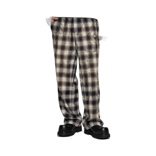 Misbhv Straight Leg Plaid Trousers