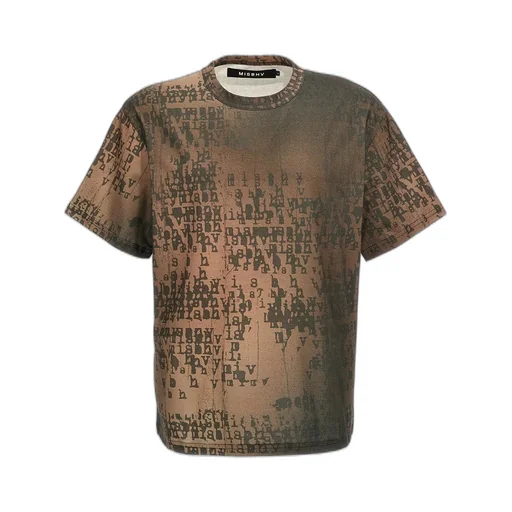 Misbhv Logo Printed Bleached Crewneck T-Shirt