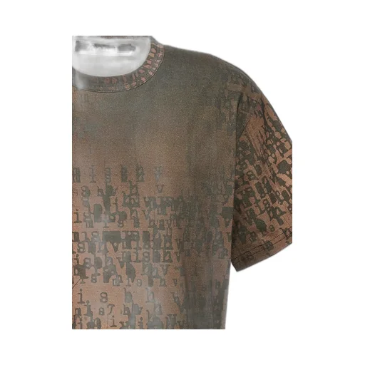 Misbhv Logo Printed Bleached Crewneck T-Shirt