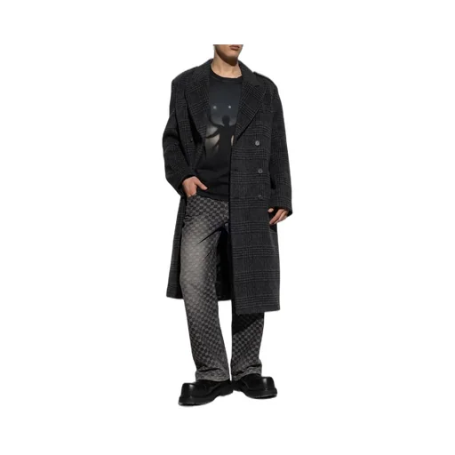 Misbhv Double-Breasted Checked Coat