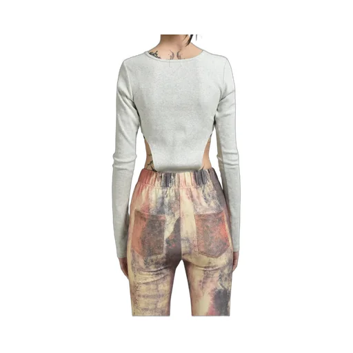 Rib Cut Bodysuits / Wht