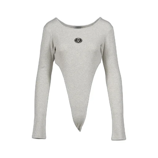 Rib Cut Bodysuits / Wht