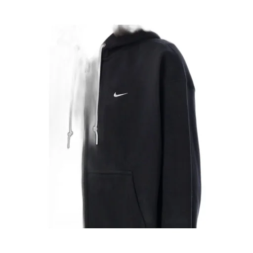 Nike Solo Swoosh Zip-Up Drawstring Hoodie