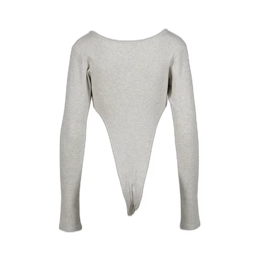 Rib Cut Bodysuits / Wht