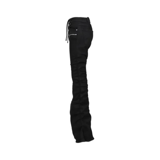 High Waist Lace Up Flare / Blk