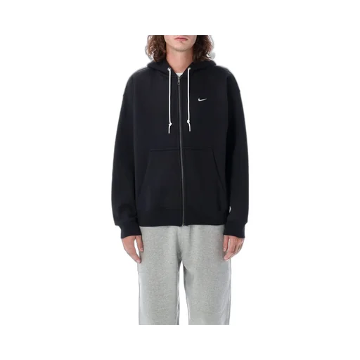 Nike Solo Swoosh Zip-Up Drawstring Hoodie