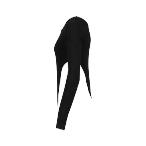 Rib Cut Bodysuits / Black