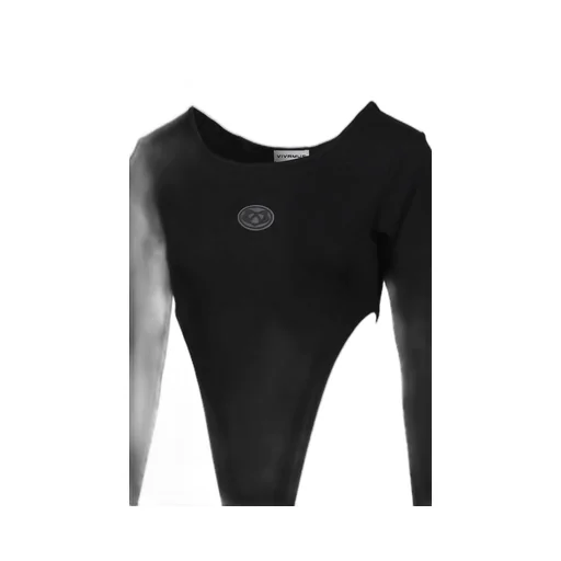 Rib Cut Bodysuits / Black