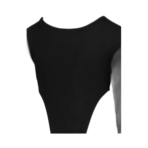 Rib Cut Bodysuits / Black