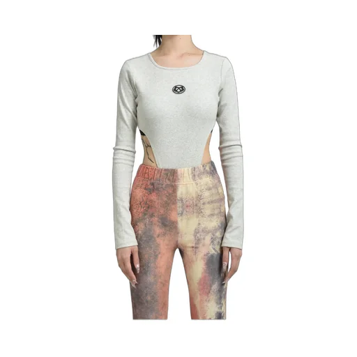Rib Cut Bodysuits / Wht
