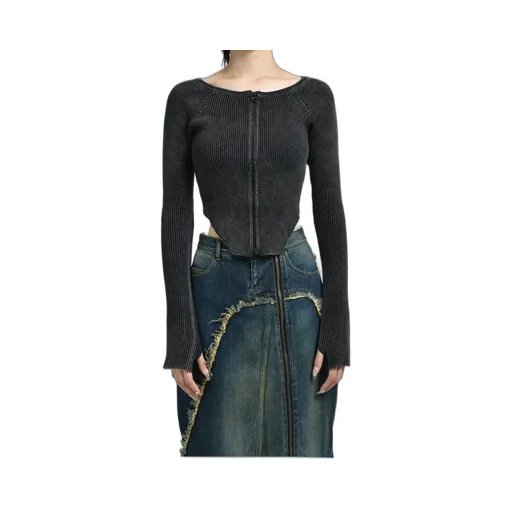 Bitier Rib Cardigan / Black