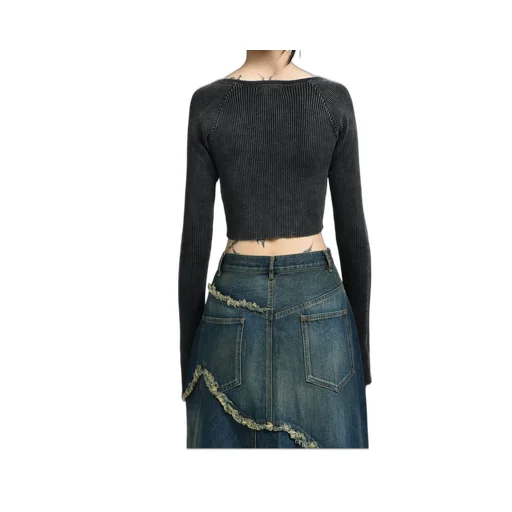 Bitier Rib Cardigan / Black