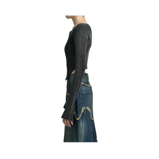 Bitier Rib Cardigan / Black