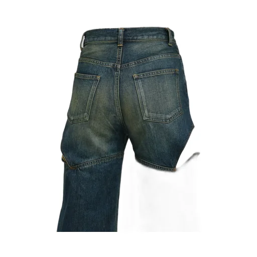 Cutoff Denim Pants / Blu