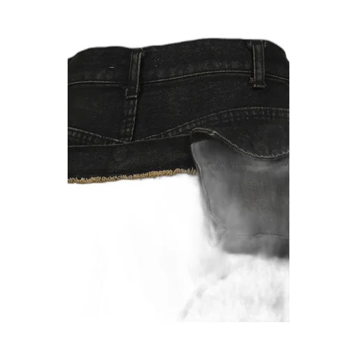 Denim Lace Combi Shortpants / Blk
