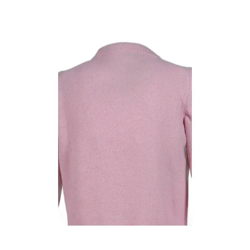 Graphic Wool Mix Poodle Crewneck / Chalk Pnk