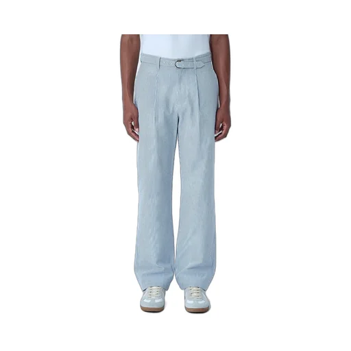 Noah Seersucker Belted Pleated Pants