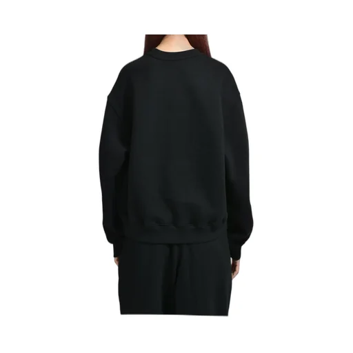 Essential Terry Crew Sweatshirt W/ Puff Paint Logo / Blk