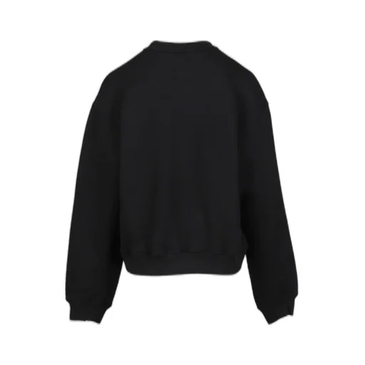 Essential Terry Crew Sweatshirt W/ Puff Paint Logo / Blk
