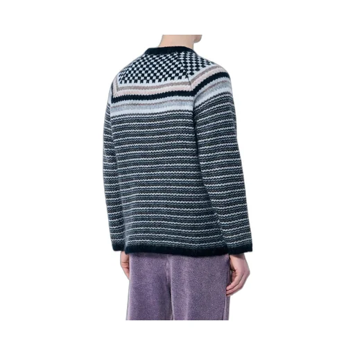Nomarythm Textile Patterned Striped Sweater