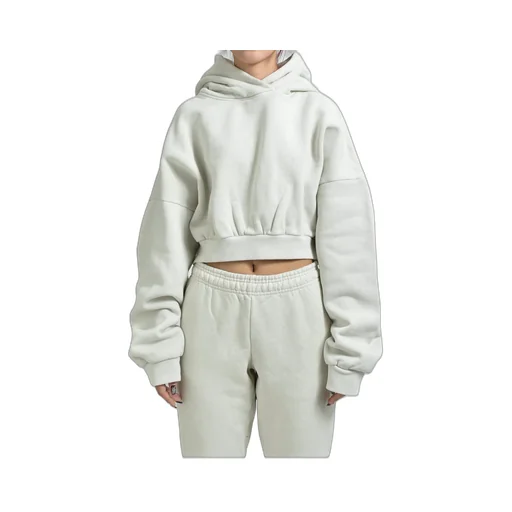 Cropped Heavy Hood / Rice