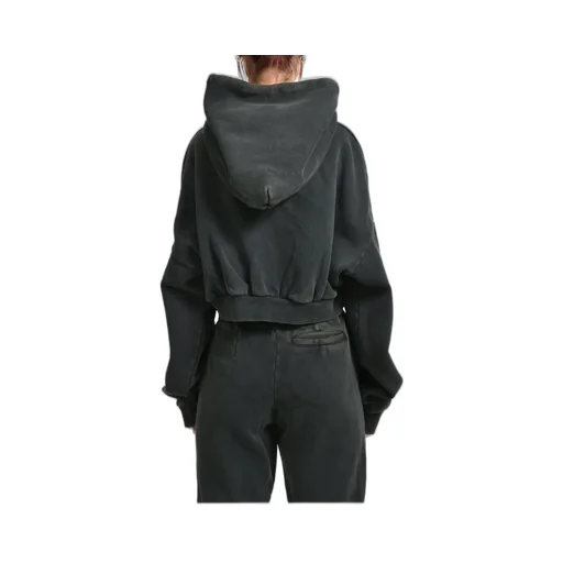 Cropped Heavy Hood / Washedblk
