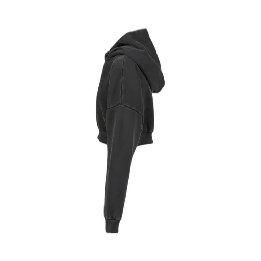 Cropped Heavy Hood / Washedblk