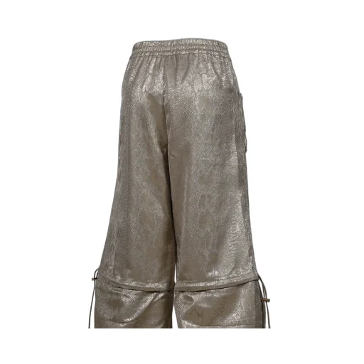 Gold Python Pattern Detachable Boxing Glove Pants / Gld