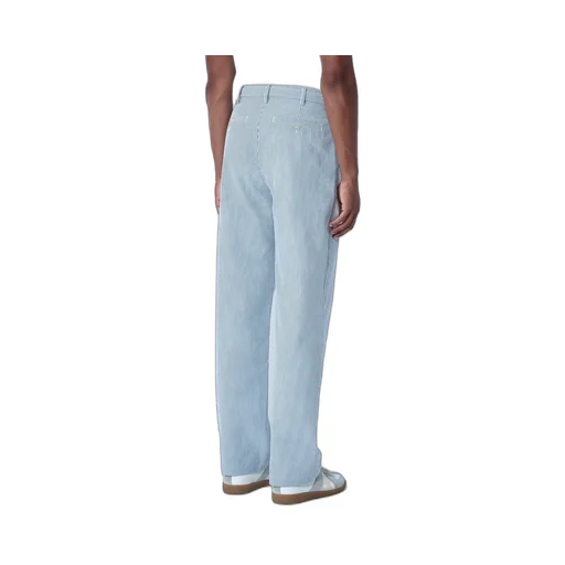 Noah Seersucker Belted Pleated Pants
