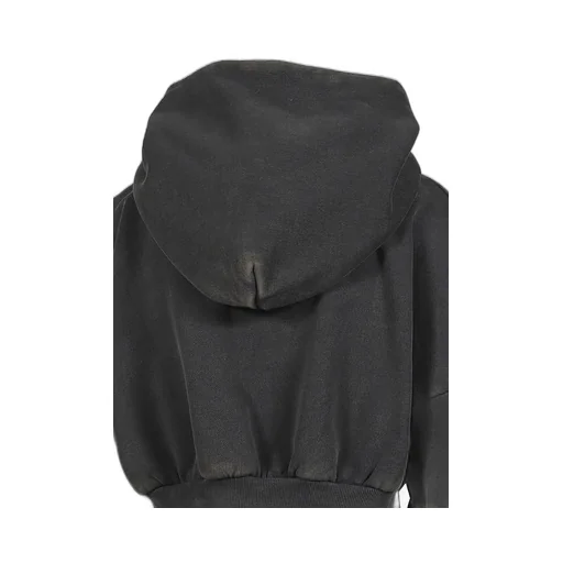 Cropped Heavy Hood / Washedblk