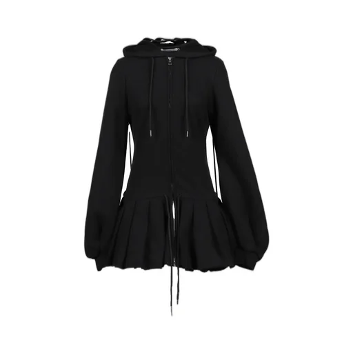 Handmade Black Devil Mask Hoodie Dress / Blk