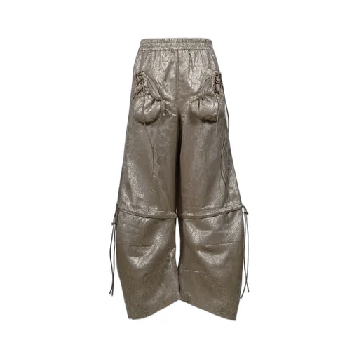 Gold Python Pattern Detachable Boxing Glove Pants / Gld