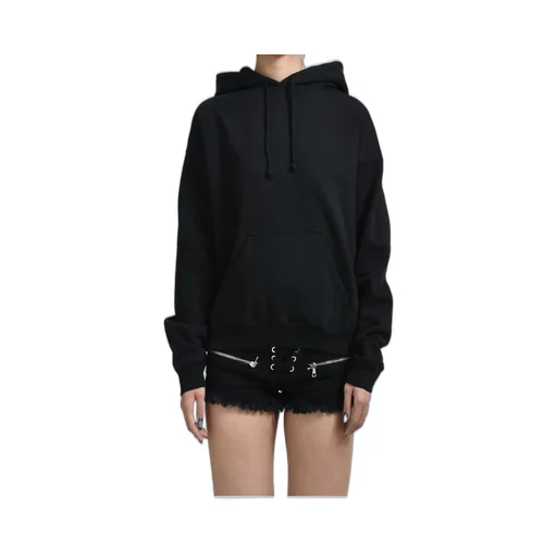 Logo Fitted Hoodie / Black