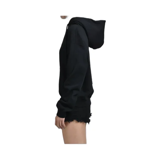 Logo Fitted Hoodie / Black