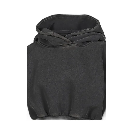 Cropped Heavy Hood / Washedblk