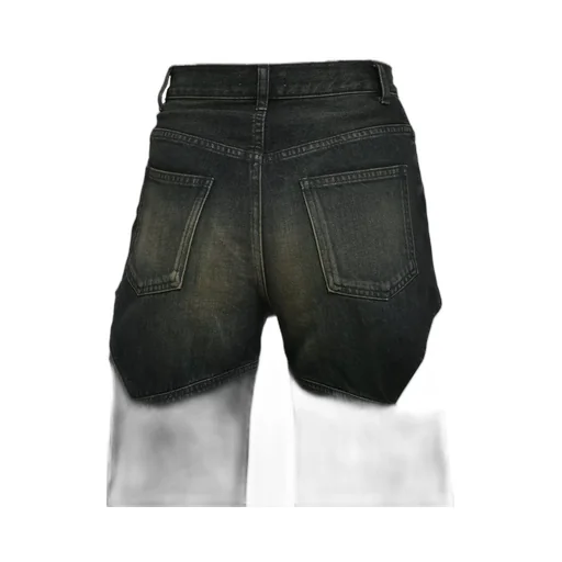 Cutoff Denim Pants / Black
